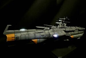 1/1000 LED電飾高速点滅 補給母艦アスカ　全塗装完成品　宇宙戦艦ヤマトよ永遠に　3199 　コスモタイガーⅡ付　新品　バンダイ　