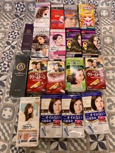 全て未使用か？ ヘアカラー 白髪染め ブリーチ カラートリートメント 18箱 サロンドプロ ブローネ ビゲン ウエラトーン リーゼ シエロ jk11