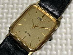 セイコー Dolce ドルチェ 7731-5240 スクエア ゴールドカラー メンズ腕時計