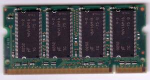 ノート用256MB PC2700 200Pin(DELL,Epson,FMV,Hp)即決 相性保証 中古