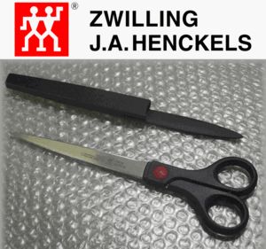 ■□美品　ツヴィリング　ZWILLING　TWIN OFFICE　ハサミ＆ペーパーナイフ　袋ケース付　オフィスデスクセット　/AQ32SY□■