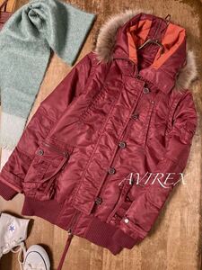 極 美品 AVIREX アビレックス / LADIES TAPE POCKETS N-2B JACKET レディース ミリタリー ジャケット Mサイズ 