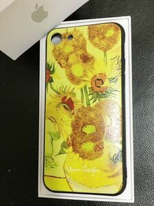 匿名送料込み新品★ゴッホ名画「ひまわり」iPhoneSE3/SE2/8/7用スマホケース★保護フィルムおまけ付き