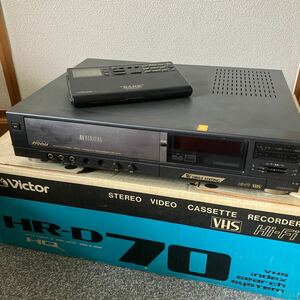 【ジャンク】Victor ビデオカセットレコーダー HR-D70 VHS Hi-Fi 元箱付き ビクター