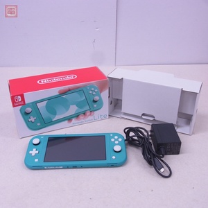 動作品 NSW ニンテンドー Switch Lite スイッチ ライト 本体 HDH-001 ターコイズ Turquoise 任天堂 Nintendo 箱付【10