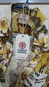 FRANKLIN&MARSHALL TIGER ALOHASHIRT/XS/コットンイエロー/総柄 アロハシャツ