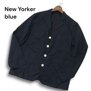 NEW YORKER BLUE ニューヨーカーブルー 通年 【麻 リネン混】 カバーオール ジャケット Sz.M メンズ ネイビー　A5T00523_1#O