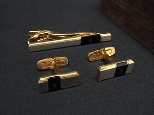 YVESSAINTLAURENT イヴサンローラン タイピン タイクリップ アクセサリー メンズ 2点セット シルバー系×ブラック系 DE6172