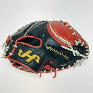 ◎◎ HATAKEYAMA 軟式 野球 グローブ キャッチャーミット 心 K-FIELD PRO-261 ブラック 傷や汚れあり