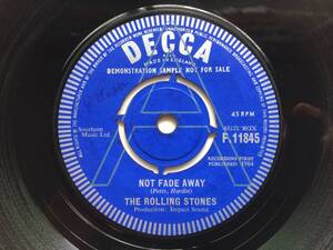 〇ROLLING STONES NOT FADE AWAY/LITTLE BY LITTLE UK PROMO DJ SAMPLE DEMO F.11845