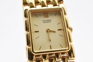 シチズン 1020-S63855 スクエア ゴールド クォーツ メンズ 腕時計 CITIZEN