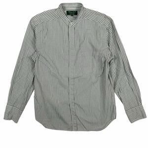 COMME des GARCONS HOMME PLUS コムデギャルソンオムプリュス　EVER GREEN 長袖シャツ ノーカラーシャツ　ギンガムチェック　size S メンズ