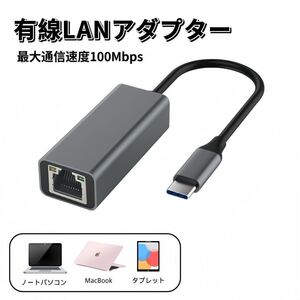 Type-C LANアダプタ 有線接続 USB C LAN変換アダプター