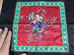 A　中国刺繍袱紗　布　刺しゅう　