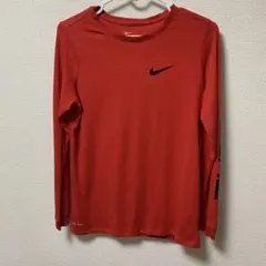 【美品】 NIKE ナイキ ロングTシャツ 長袖 赤 薄手 ドライフィット