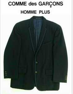 即完売 91AW COMME des GARCONS HOMME PLUS コムデギャルソンオムプリュス 高級ウールパイピングスクールジャケット M 美品 JUNYA WATANABE