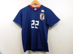 JFA オフィシャルグッズ 日本代表 ユニフォーム 半袖Tシャツ トップス 背番号22番 YOSHIDA 吉田麻也 JAPAN サッカー ブルー 青 XSサイズ