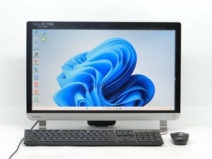 中古一体型パソコンWin11+office TOSHIBA　D71/T7MB core i7　4710MQ/新品SSD512GB/8GB/21インチ/WEBカメラ　HDMI/USB3.0/送料無料