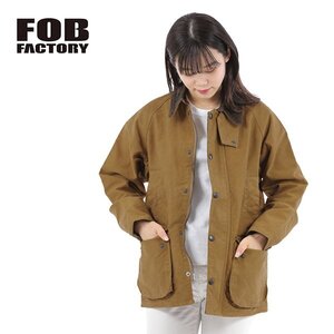 【サイズ L(3)】FOB FACTORY エフオービーファクトリー モールスキン ライディングジャケット カーキ 日本製 F2361 MOLESKIN RIDING JKT