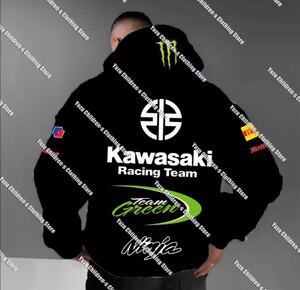 KAWASAKI ロゴフード付きスウェット パーカー S〜4XL /カラー選択可