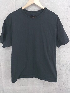 ◇ Champion チャンピオン 半袖 Tシャツ カットソー L ブラック # 1002800242467