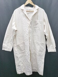 ◇ MUJI 無印良品 ムジルシ コットン 長袖 ロング コート サイズL-XL ベージュ レディース メンズ P