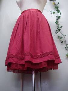 *MKミッシェルクラン*綺麗色シフォンプリーツ2WAYスカート38/a29