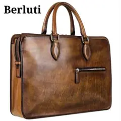 美品 ベルルッティ Berluti カリグラフィ パティーヌ ビジネスバッグ