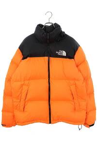 シュプリーム ノースフェイス ダウンジャケット Nuptse Jacket サイズ:L パワーオレンジヌプシダウンジャケット 中古 SB01