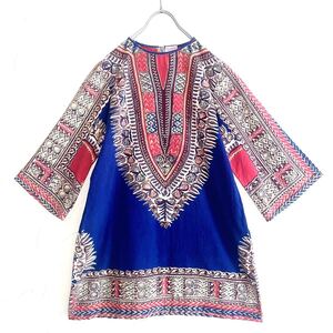 60年代 vintage dashiki ダシキ エスニック プルオーバー チュニック ブラウス