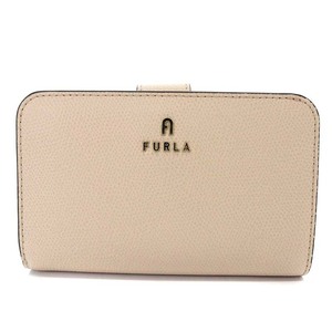 フルラ FURLA カメリア CAMELIA 財布 二つ折り L字ファスナー レザー ベージュ /YO15 レディース