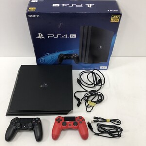 07w19210★1円~ PS4 Pro 1TB CUH-7200B ジェットブラック DUALSHOCK2本セット プレイステーション4 SONY ゲームハード 中古品