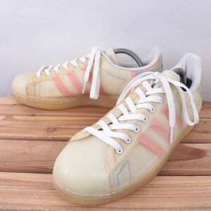 z5164 アディダス スーパースター US10 28.0cm/クリーム オレンジ ブルー系 adidas SUPERSTAR FUTURESHELL メンズ スニーカー 中古