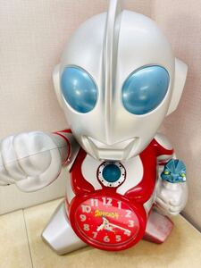 【1円スタート】ウルトラマンパワード 目覚まし時計 ウルトラマン 円谷プロダクション 置き時計 レトロ【ジャンク品】