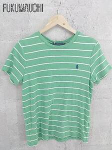 ◇ RALPH LAUREN SPORT スポーツ ボーダー 半袖 Tシャツ カットソー XL グリーン *