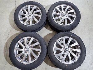 YS11095【送料無料175/65R15】フィット インサイト ヴィッツなどへ 2020年製 GY 中古スタッドレスセット ■15×5.5J 100/4H ET50■