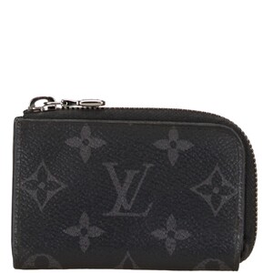 ルイ ヴィトン モノグラム エクリプス ポルトモネ ジュール コインケース 小銭入れ M63536 ブラック PVC レザー LOUIS VUITTON 【中古】