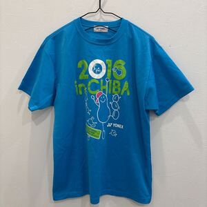 QY363 YONEX ヨネックス　半袖tシャツ　ポリエステル　スポーツウェア　水色　ライトブルー　2016 in CHIBA メンズM