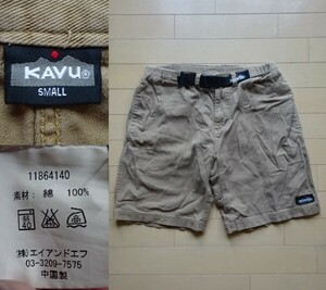 【KAVU】ショートパンツ ベージュ SIZE:SMALL (カブー,キャンプ,アウトドア,トレッキング,ショーツ)