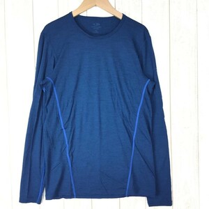 MENs XS アイスブレーカー エアロ ロングスリーブ クルー AERO LS CREWE ICEBREAKER IT61750 ブルー系