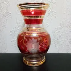 ボヘミア　花瓶　　高さ23㎝