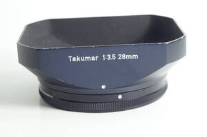 hiD-02★ 美品★Super Takumar 28mm F3.5 SMC Takumar 28mm F3.5 ペンタックス 金属製角型レンズフード