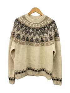 KAPITAL◆セーター(厚手)/3/ウール/BEG/総柄/K2110KN093/5G Cotton Knit