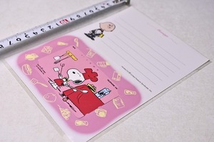 SNOOPY ★ スヌーピー ★ テレホンカード ★ クッキング ★ 50度数 ★ ピーナッツ ★ PEANUTS ★ メッセージカード ★ 中古品 ★ 未使用