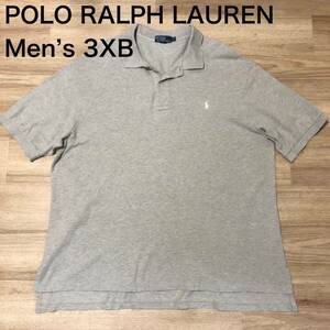 【送料無料】POLO RALPH LAUREN 半袖ポロシャツ グレー メンズ3XBサイズ　ポロラルフローレン大きいビッグサイズ