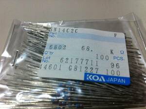 KOA SN14C2C 1/4w　68KΩ F ±1％ 100本1袋 (6)