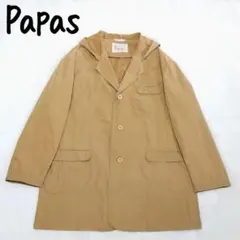 Papas パパス　フーデッドジャケットコート