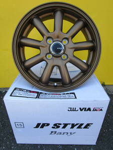 JPスタイル　Bany■新品ホイール4本セット■15×4.5J＋45 100-4H■軽自動車NBOXNワンスペーシアハスラーウェイクなどに■ｆｉ