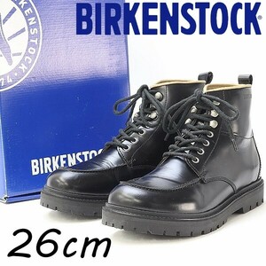 ◆BIRKENSTOCK ビルケンシュトック TRONES トローネス レザー レースアップ ショート ブーツ 黒 ブラック 40