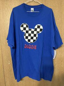 ディズニー ギルダン ミッキー マウス チェッカーフラッグ Tシャツ 2XL ランド duddie